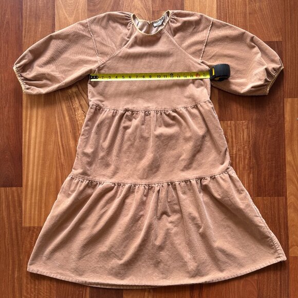Everlane Tiered Corduroy Midi Dress 🌸 Petal Desert Pink Color 🌸 Small - Picture 4 of 4